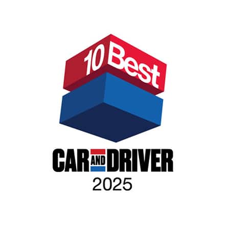 2025 Car and Driver 10Best trucks and suv logo
